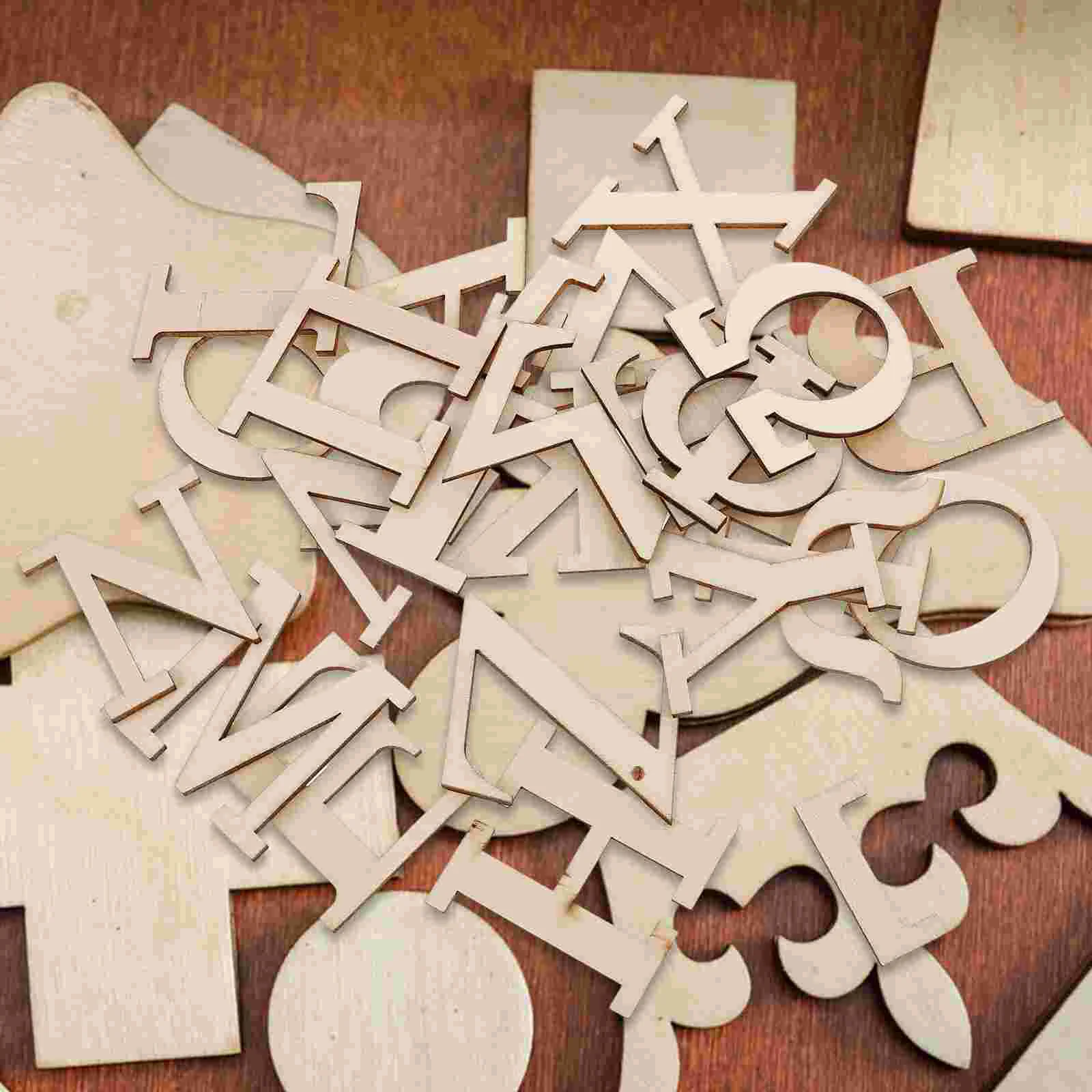 24pcs Unfinished Wood Greek Alphabet Letters for Learning DIY Crafts Activities Decorative Blank Letters for Classroom Decor Hom