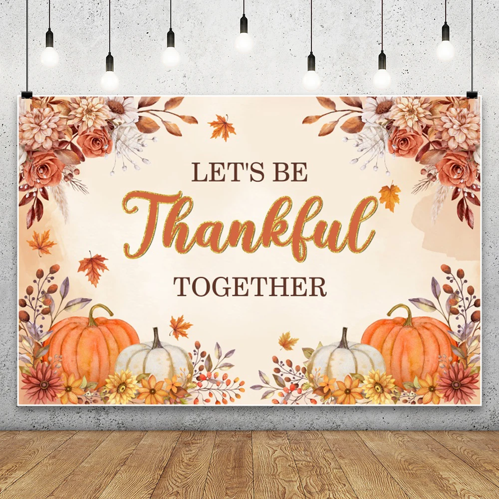 

Autumn Harvest Photography Backdrop Fall Thanksgiving Maple Leaves Background Baby Shower Birthday Party Decor Banner Props