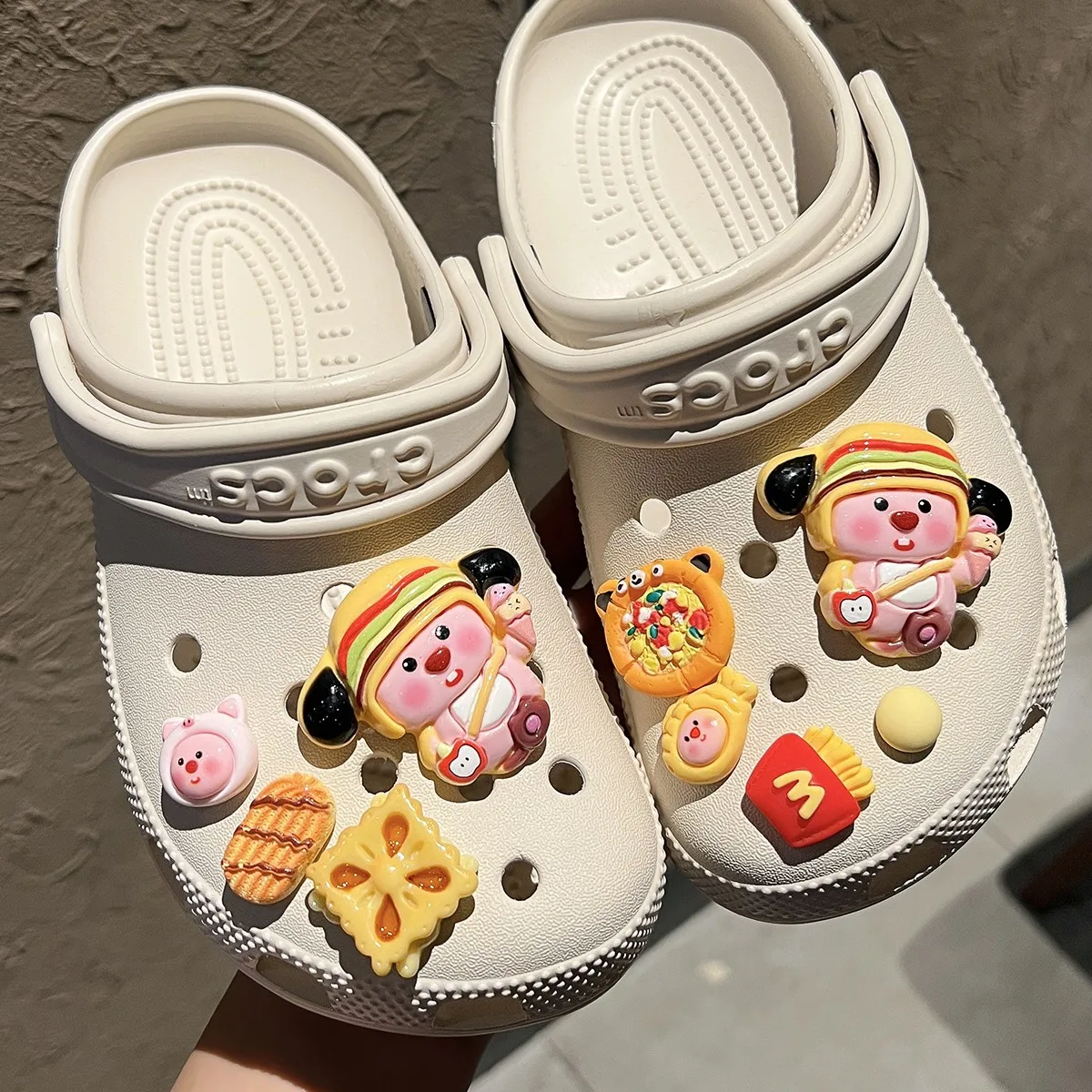

9pcs Cartoon Loopy Shoes Accessories Kawaii Hole Shoes Buckle Diy Decoration Removable Girl Gifts