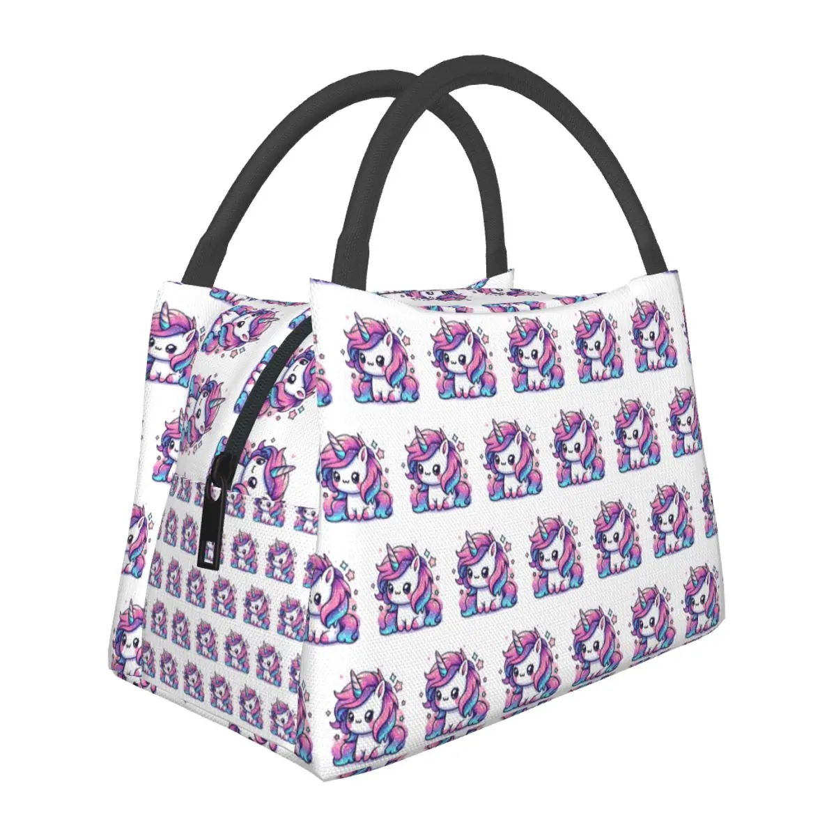Sparkle Unicorn Magic Insulated Lunch Bag for School Bento Storage Food Boxes Portable Container Cooler Thermal Lunch Box Tote