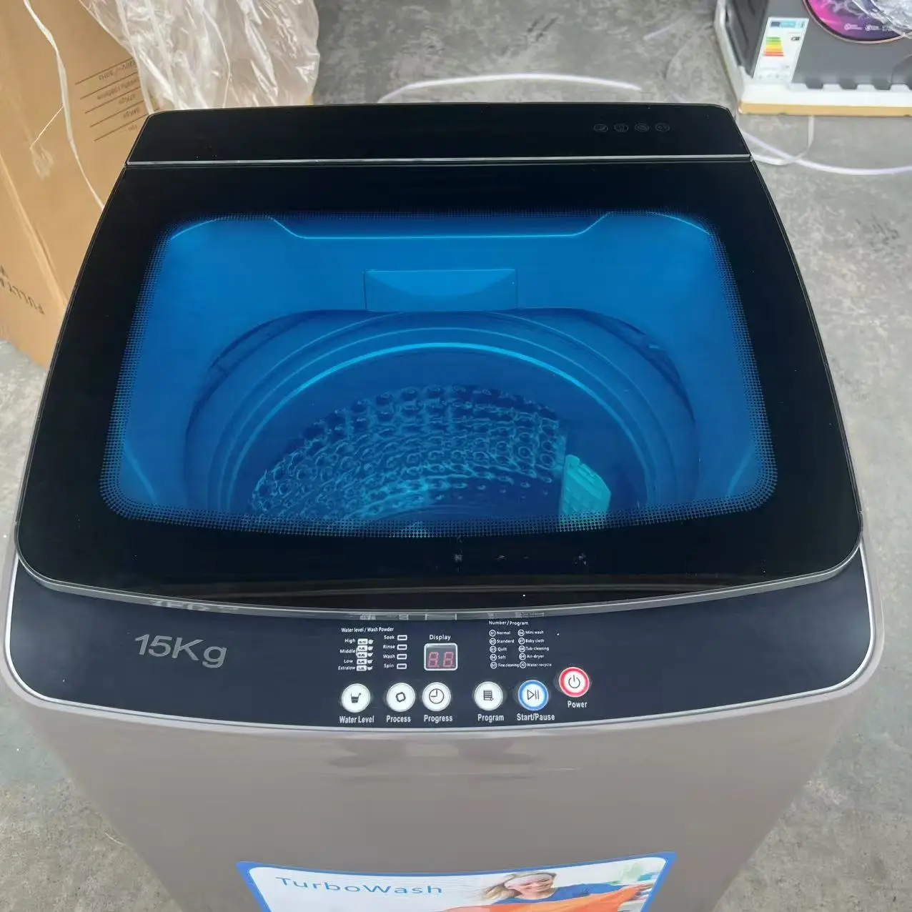 Top Loading Washing Machine Big Capacity,10kg,15kg Fully Automatic Turbo Wash and Spin Home Household Washing Machine 220V 50HZ