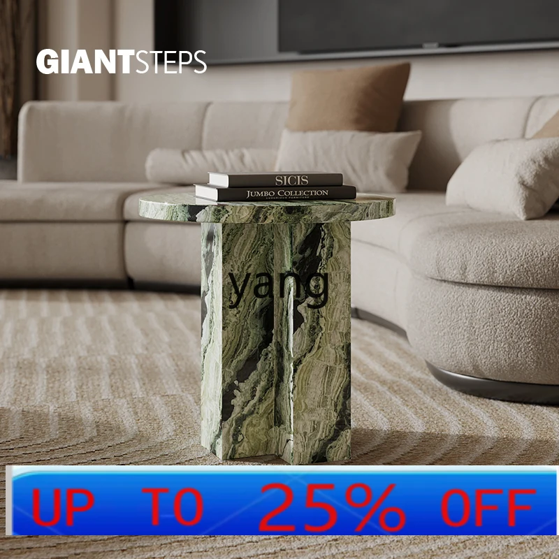 

LMMnatural marble edge sofa light luxury high-end living room home creative storage corner table