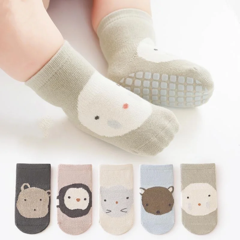 

0-5Years Toddler Baby Cotton Socks For Boys Girls Spring Autumm Children's Socks Anti Slip Cartoon Print Cute Comfort Floor Sock