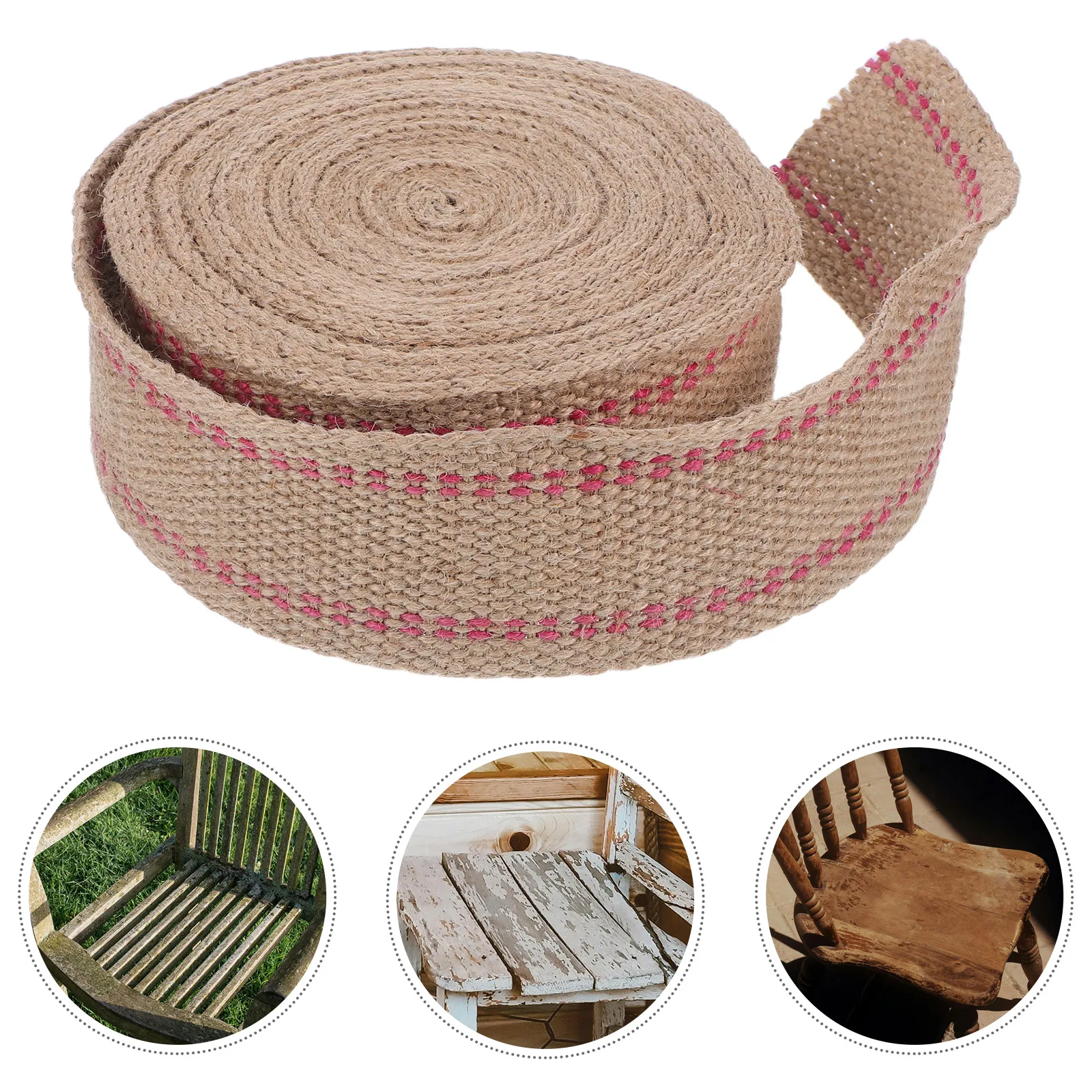 

Jute Webbing Rope for Crafts Cord The Swing Furniture Tape Ribbon Camping Handing