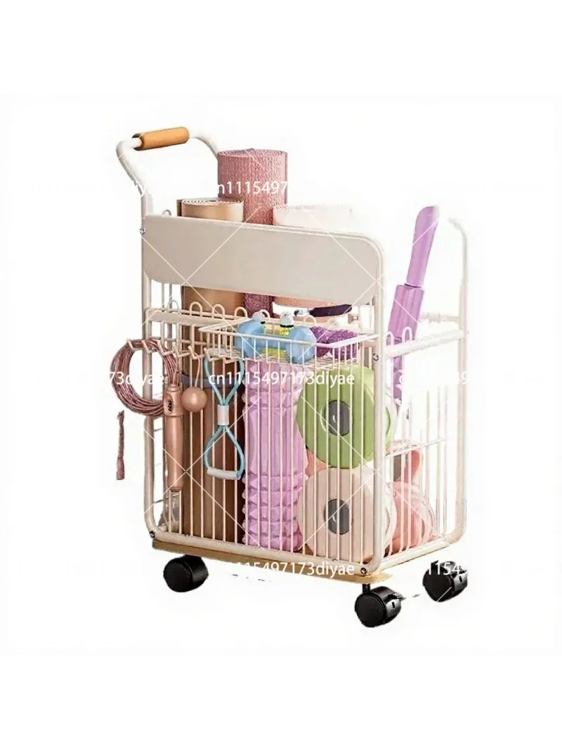 Yoga Mat Storage Basket Sports Equipment Organizer Dumbbell Rack Fitness Accessories for Home Gym