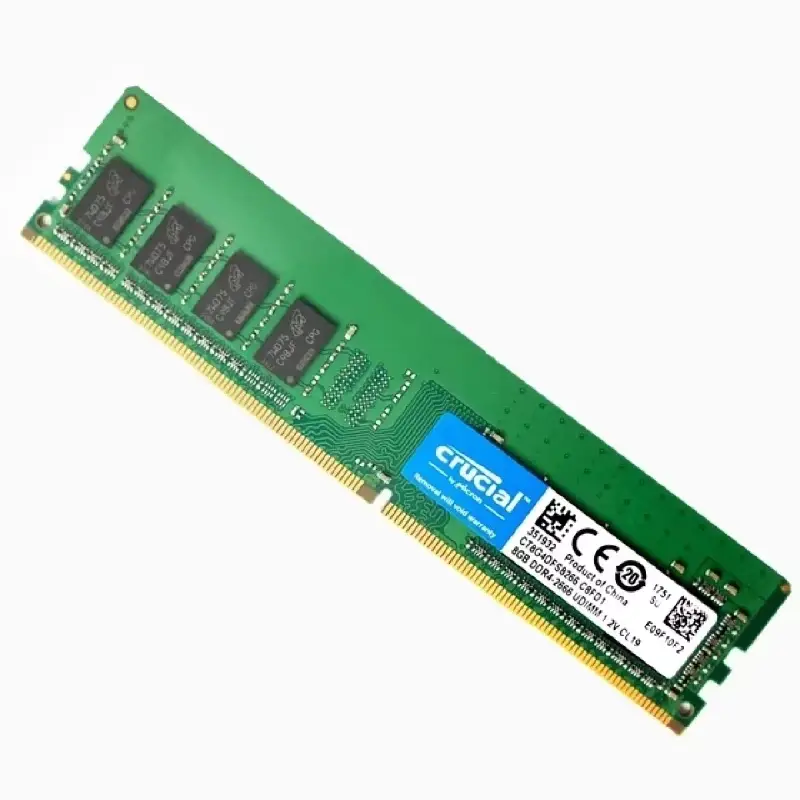 ذاكرة كروشيال لسطح المكتب RAM DDR4 بسعات 16/8/4 جيجابايت، ترددات 3200/2666/2400/2133 ميجاهرتز، DIMM 288Pin، غير ECC - 6