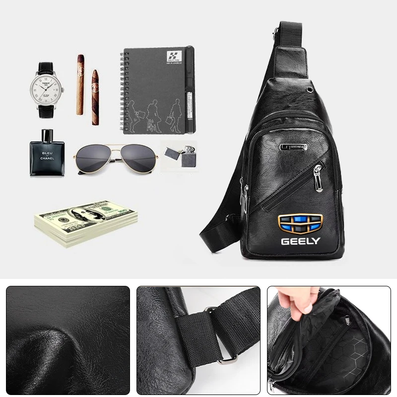 Car Chest Bag Crossbody Shoulder Bags Travel Pack For Geely Emgrand X7 EC7 Atlas Boyue GC6 Parts LC EC8 Atlas CK2 CK3 GT GC9