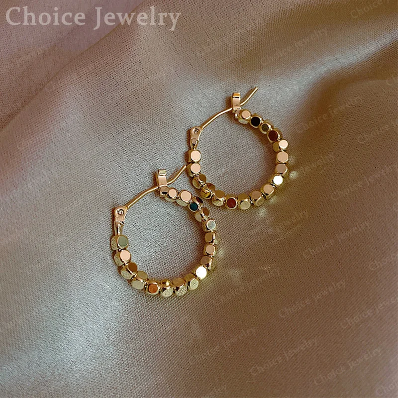 925 Sterling Silver Round Ear Clip Earrings For Women Fashion Charm Grace Jewelry Party Wedding Accessories