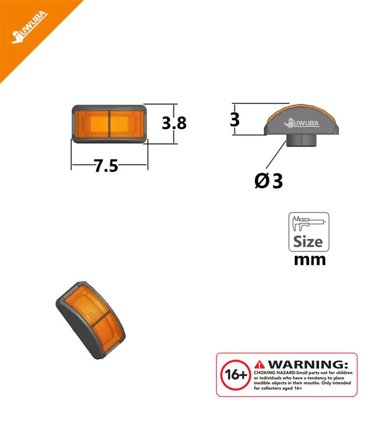 LED 3V Spotlight Contour Lamp for 1/14 Tamiya RC Truck TGX Car Accessories