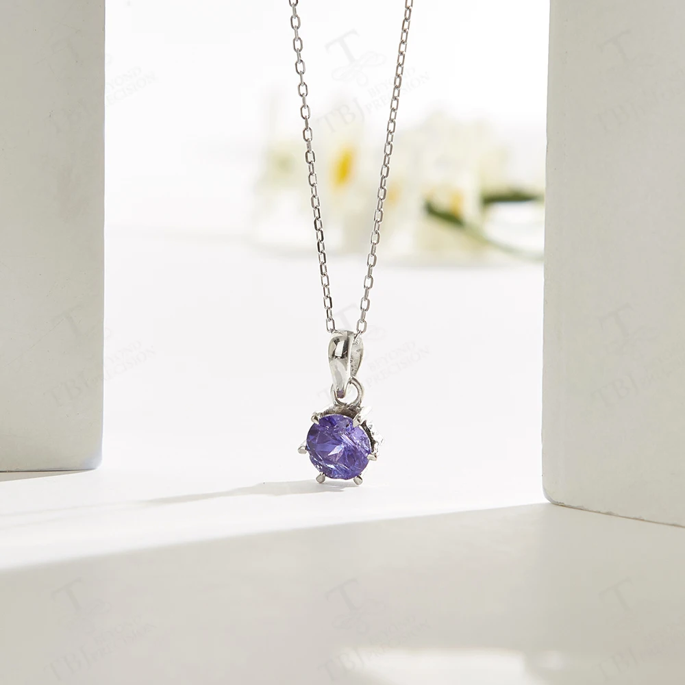 2026, 925 sterling silver Handmade Pendant necklace Natural Tanzanite gemstone fine jewely for girls anniversary birthday Gift