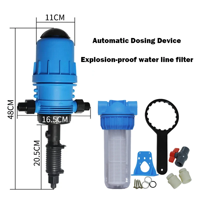 Irrigation Fertilizer Injector Proportional Dosing Pump Water Driven Mix Fertilizer Application Equipment Liquid Chemical Doser