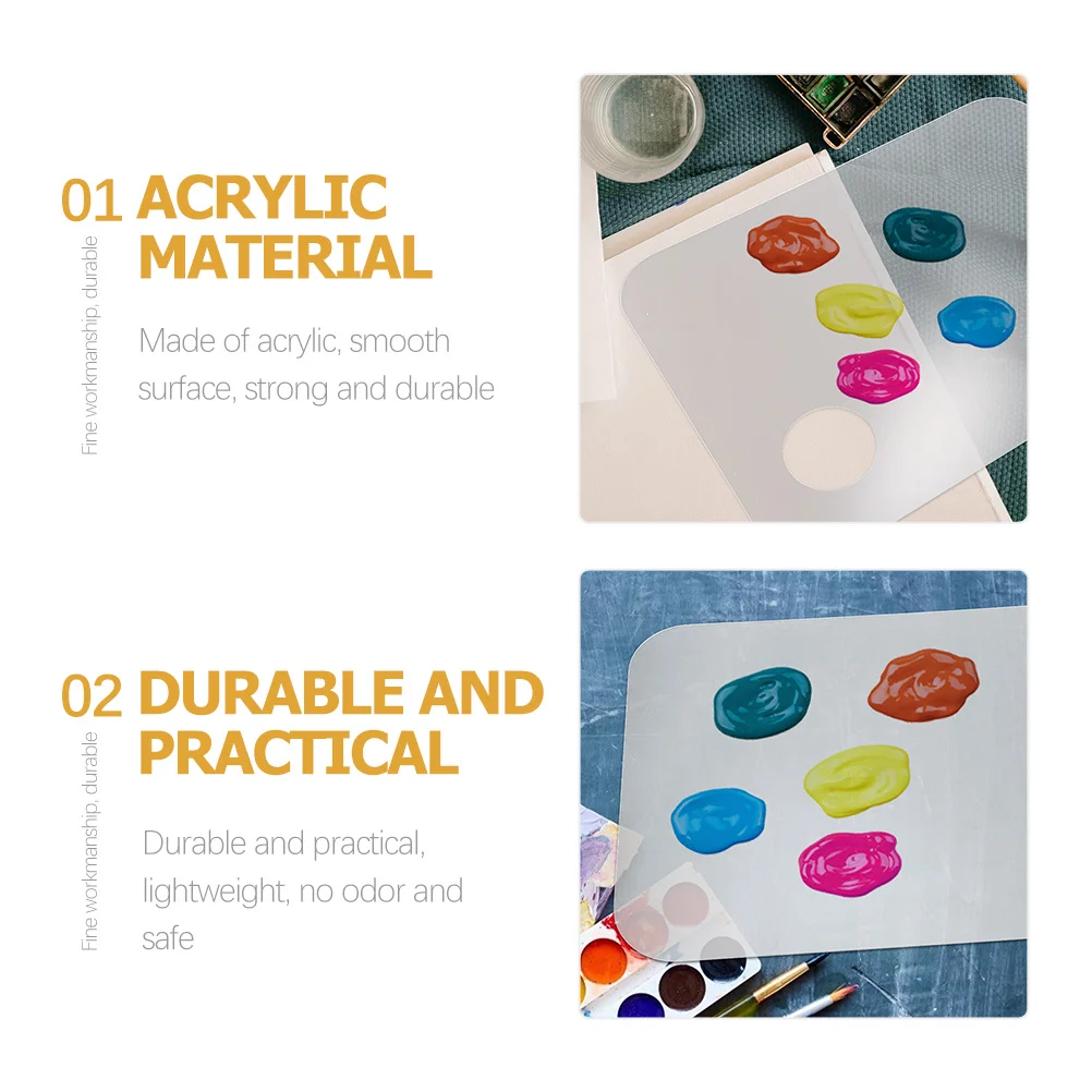 1Set Makeup Color Mixing Palette Acrylic Foundation Mixing Tray Pigment Plate Professional Artist DIY Nail Art Paint Spatula
