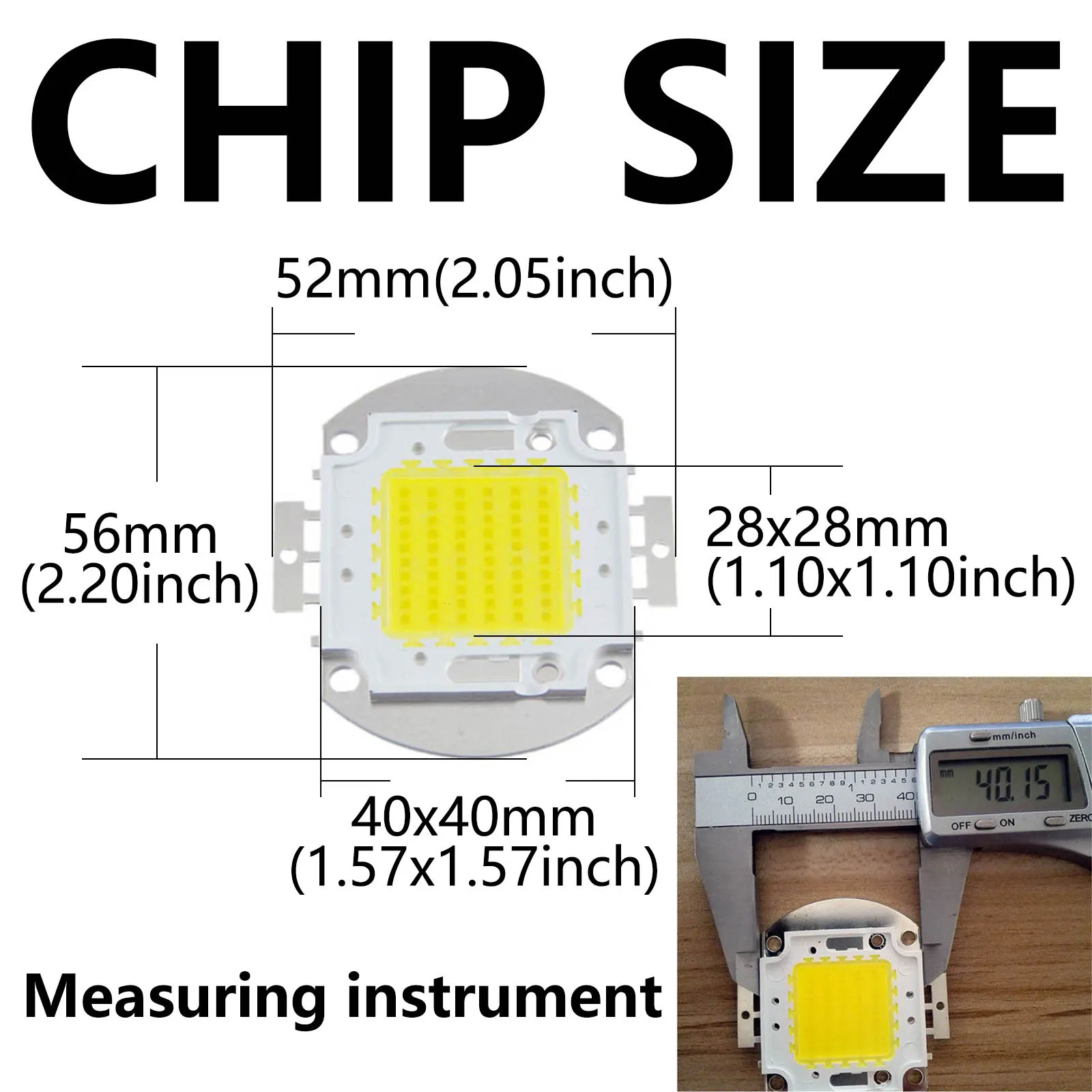 50W High Power 35mil LED Chip DC 30-35V 1500-1700mA Pure copper stent Integrated Matrix Diode Beads DIY Floodlight Spotlight