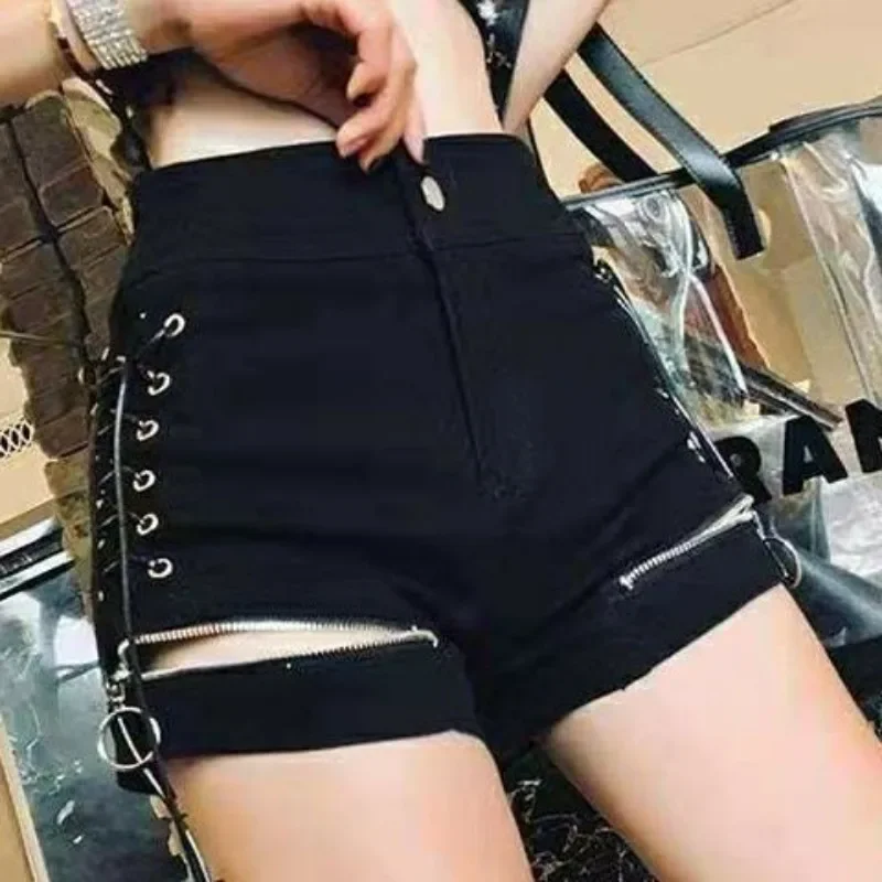 

Sexy Zipper Women's Denim Shorts To Wear Y2k Harajuku Fashion Clothing 2025 Outfits Wholesale Low Price Female Short Jeans Pants
