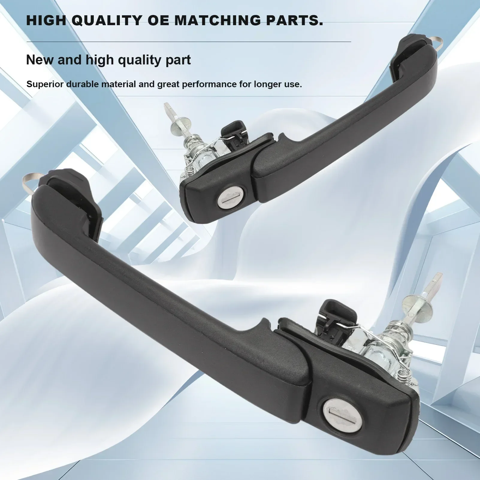 مجموعتان من مقبض الباب الجانبي الأيسر والأيمن مع أسطوانة قفل ومفاتيح لنظام قفل الجولف 3 كابريو 1H0898081 #2