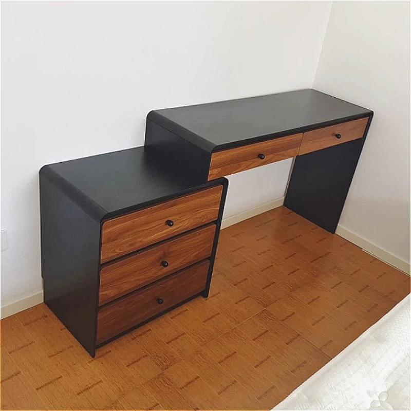 

French vintage Makeup vanity simple corner modern storage Dressing table with mirror vintage coiffeuse de chambre furniture
