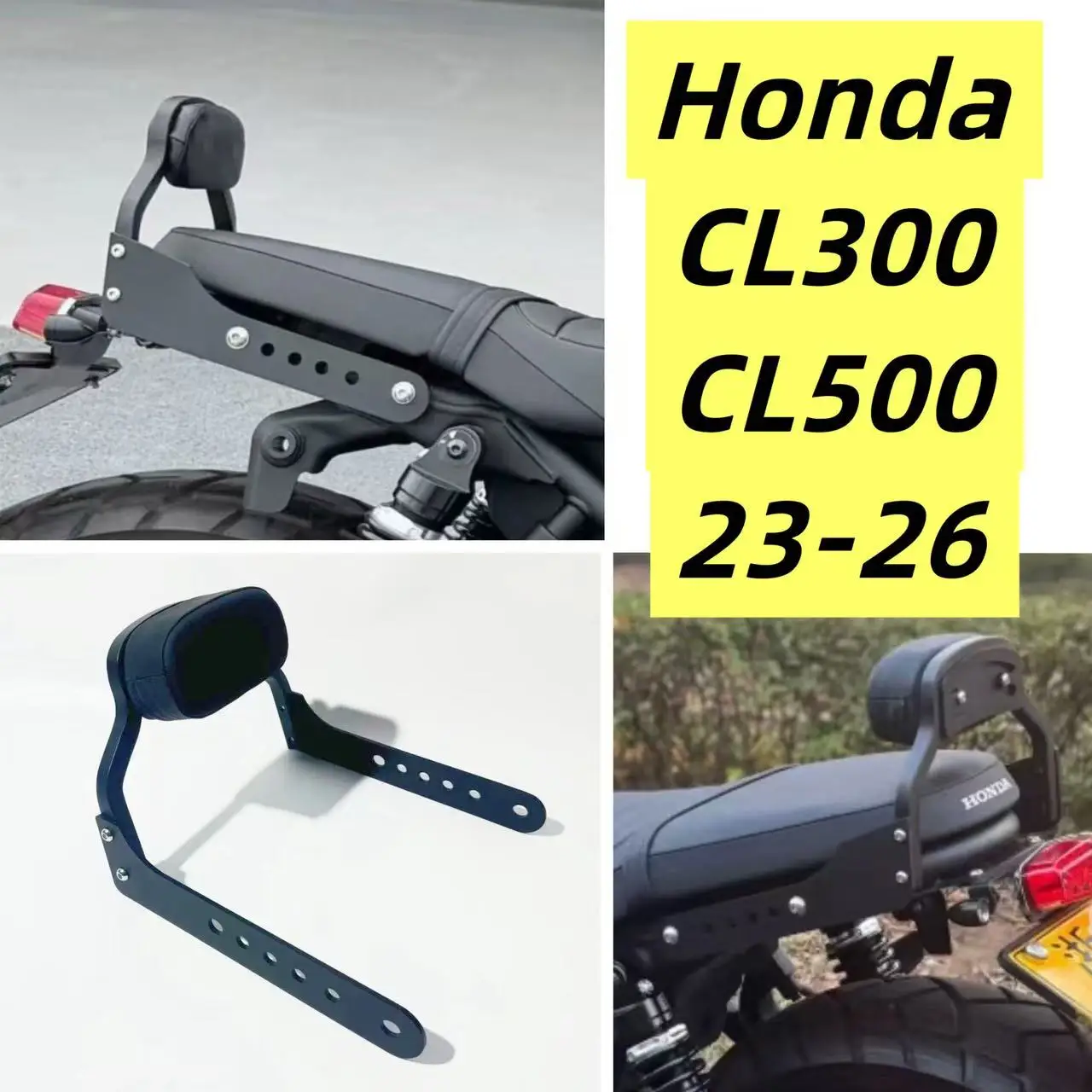 

Спинка-сиссибар для мотоциклов Honda CL300 CL500 23-26, мини-подушка для заднего сиденья, аксессуары