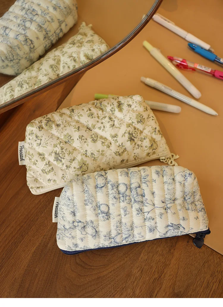Multifunktionale Stoff-Trompetentasche, Stifttasche, Wenqian-Tasche, tragbare Multifunktions-Augenbrauenstift-Make-up-Pinsel-Make-up-Tasche – Detail 2