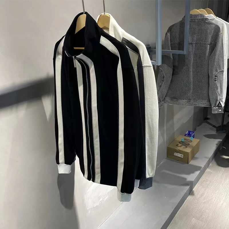 

Men's Stand Collar Casual Jaet Autumn Faionable All-Match Zipper Sve Long Regular Length Slim Fit Cotton Blend Jaet