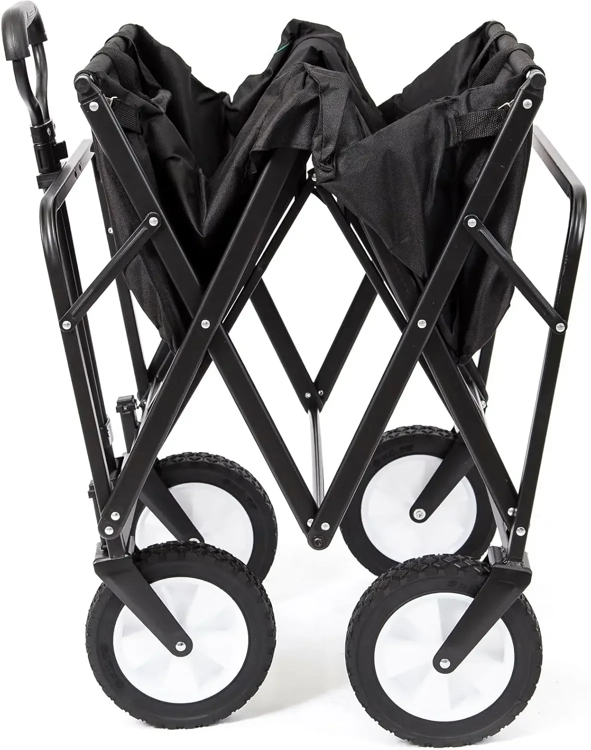 Collapsible Folding Outdoor Utility Wagon, Black