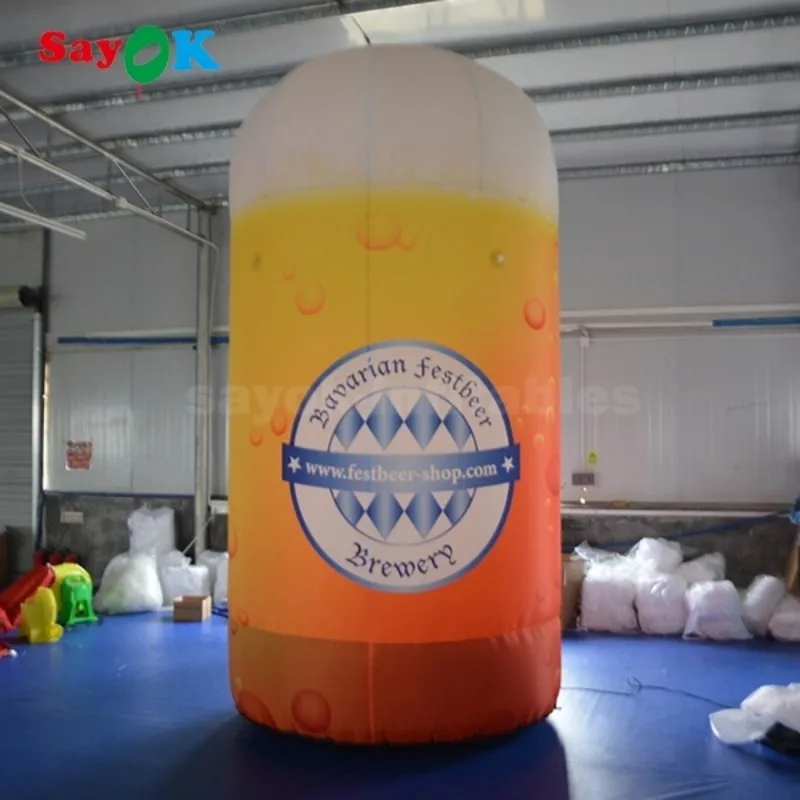 13.12ft Inflatable Beer Mug Customized Inflatable Beer Cartoon Model For Bars Event Promotion Advertising