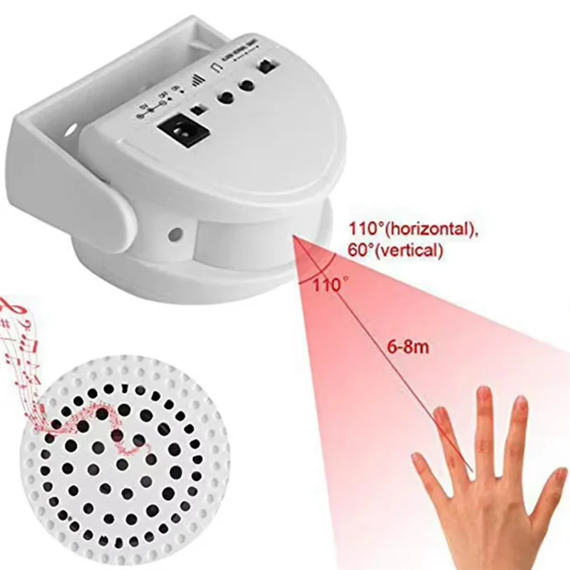 AEE7-Wireless Guest Welcome Chime Alarm Door Bell 32Song PIR Motion Sensor For Shop Entry Company Security Protection Greeter