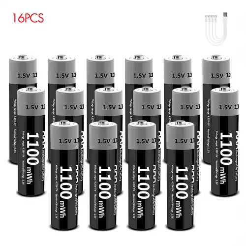 Kuugro Li-ion AAA and AA Rechargeable Batteries USB Lithium-ion 3400mWh 1.5V AA Rechargeable Batteries+1100mWh 1.5V AAA Battery - Image 13