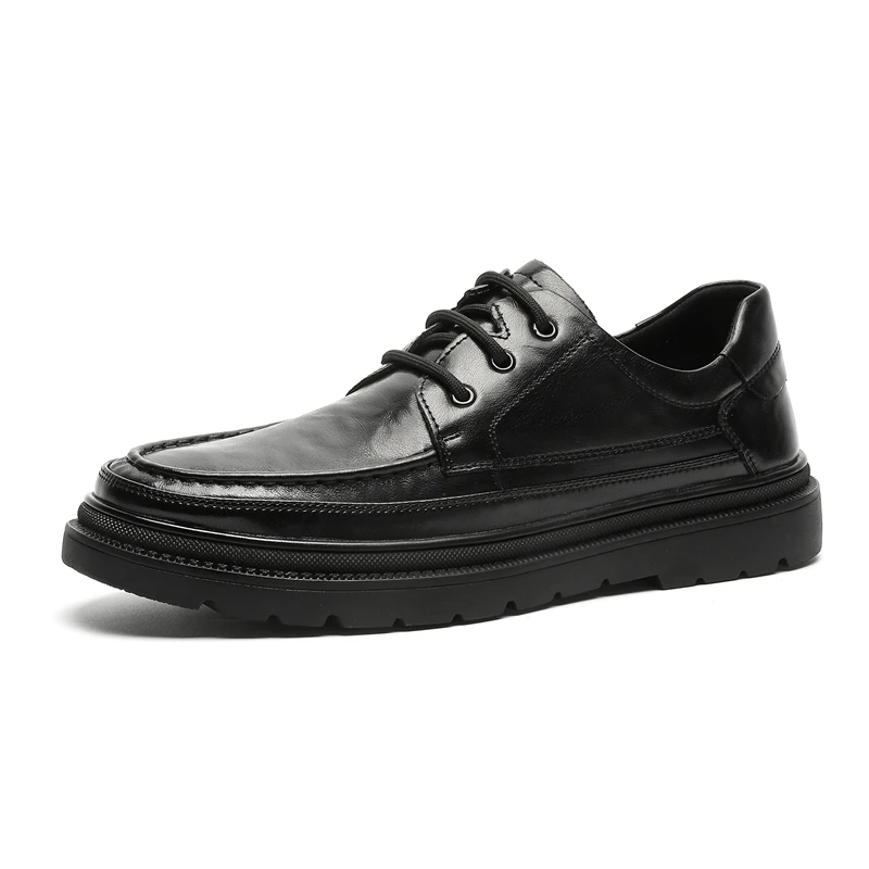 

Men's Oxford shoes Brogues patent leather men's office shoes formal shoe formal lace-up heightened black leather shoe