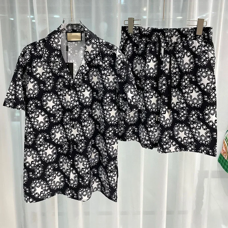 Summer Men Shirt Set 3d Print Vintage Silver Dragon Pattern Beach Short Sleeve Casual Shirt Oversize Beach Shorts Hawaiian Suits