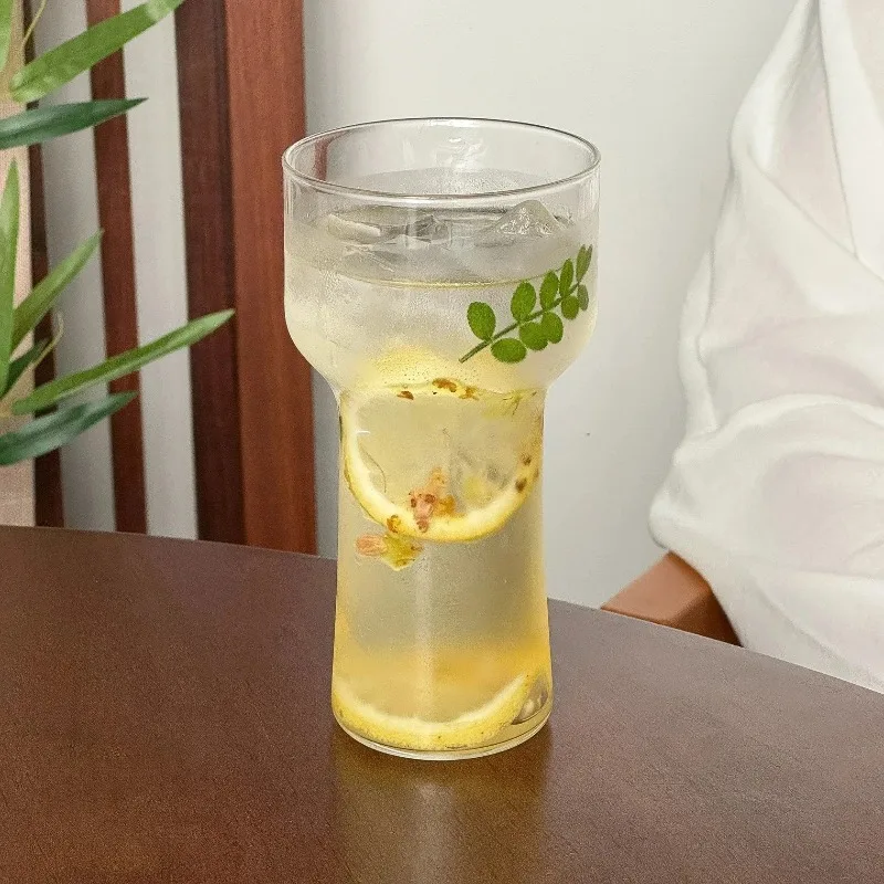 Borosilicate Glass Torch Cup Creative Wine Glass for Iced Coffee Cold Brew Sparkling Water Juice High Aesthetic Design Drinkware