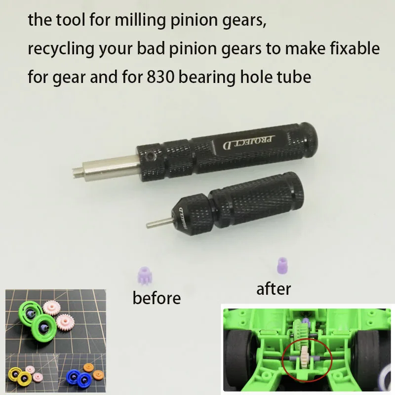 project D mini 4wd racing car tool for milling pinion gear 1 set