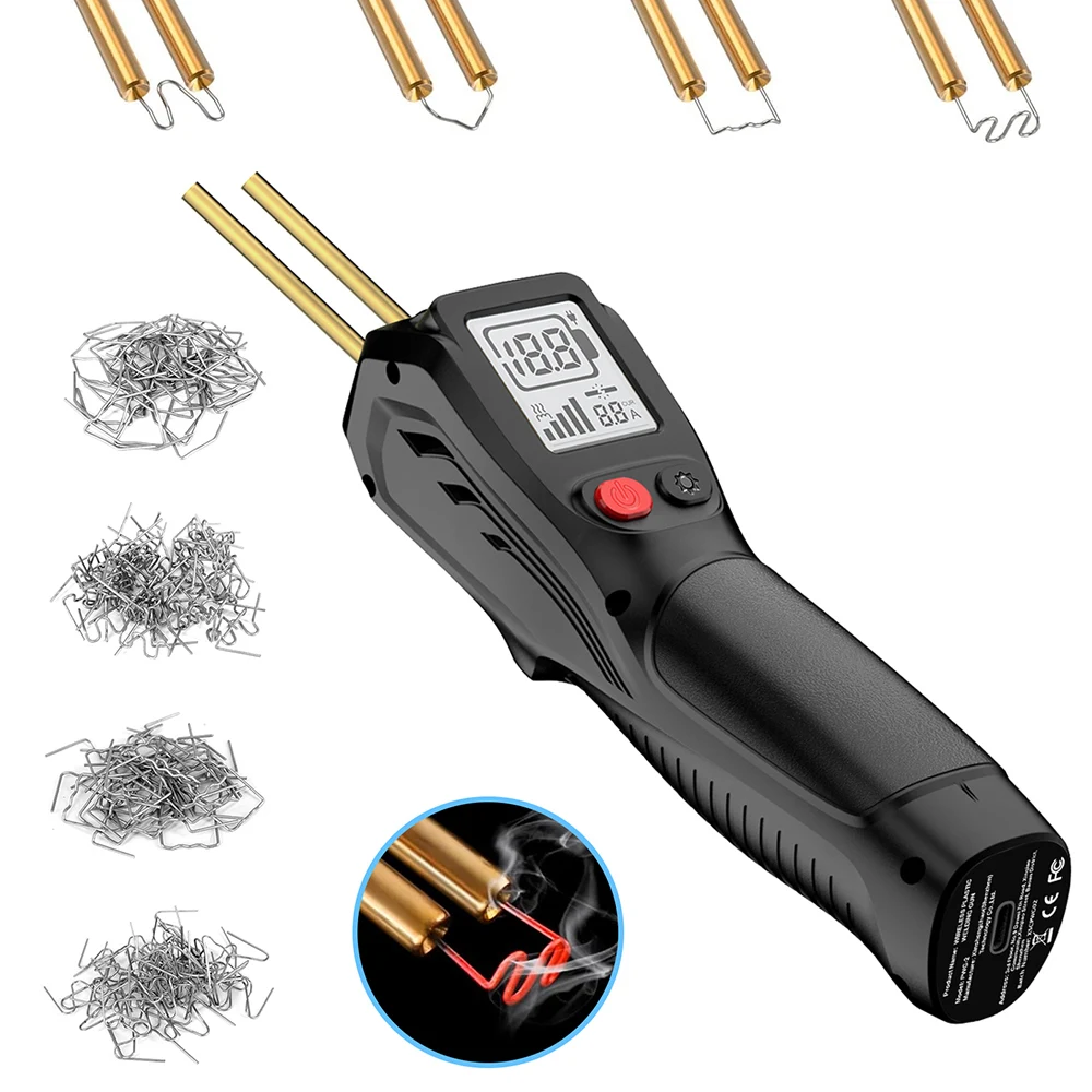PWG-2 Handheld Wireless Plastic Welding Machine LCD Display Electric Hot Air Gun Plastic Welding Torch Repair Tool Kits