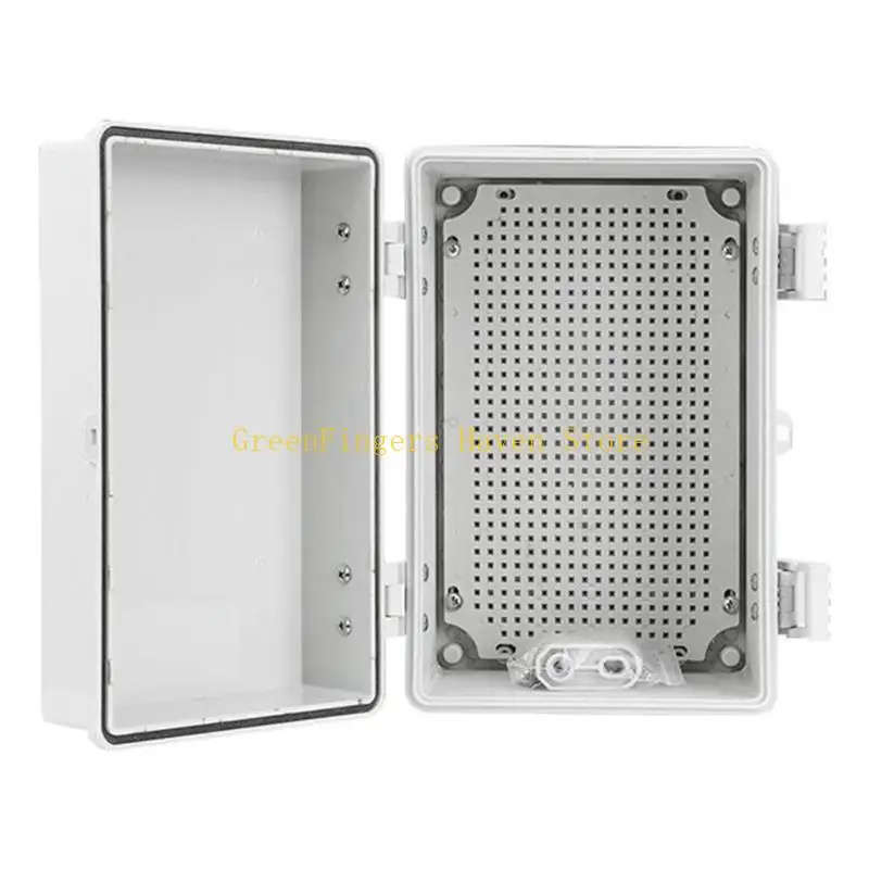 

F68D Waterproof Electrical Junction Box Plastic Project Box Enclosure Electronic Instrument Hinge Case with Mounting Plate