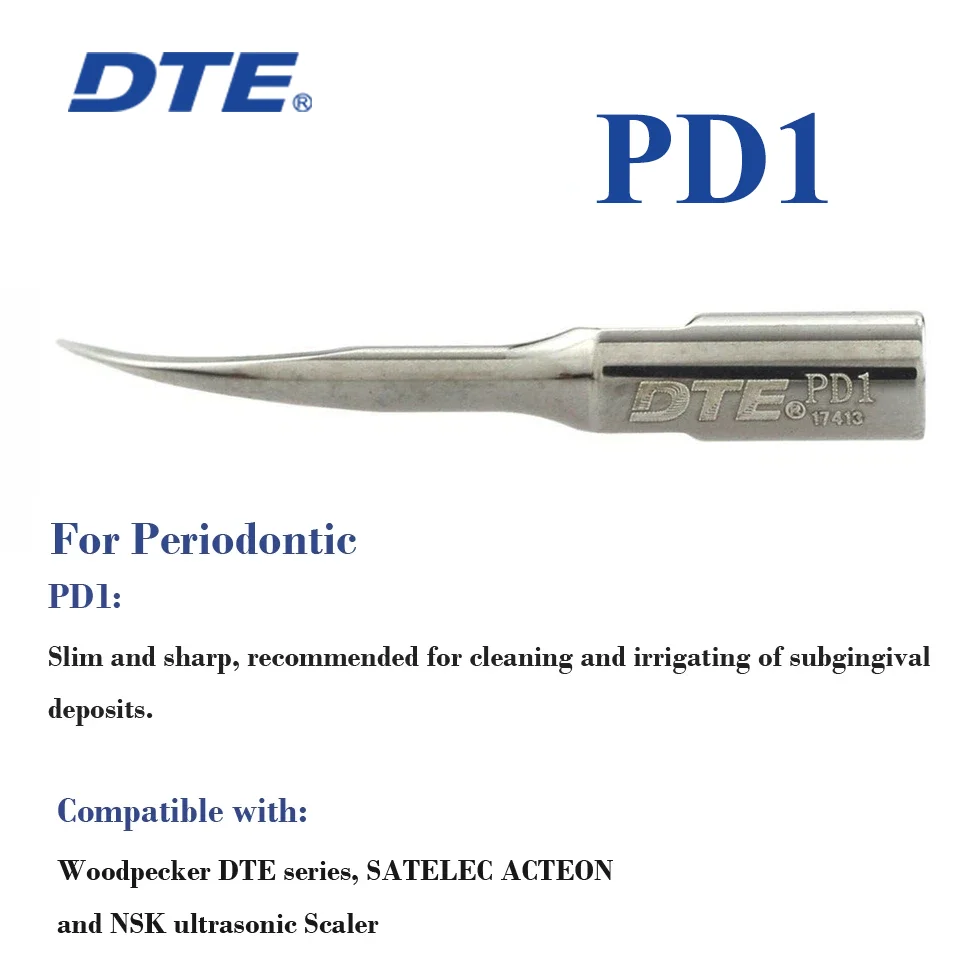 Woodpecker DTE Dental Ultraschall-Scaler-Aufsätze GD1 GD2 GD3 GD4 GD5 PD1 PD3 Passend für NSK Satelec Acteon – Detail 8