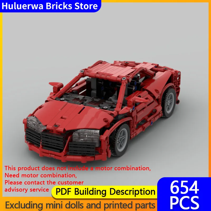 

Модель скоростного гоночного автомобиля MOC, строительные кирпичи, маленький красный супер автомобиль, модульная технология, детские праздничные подарки, сборка игрушек, костюм