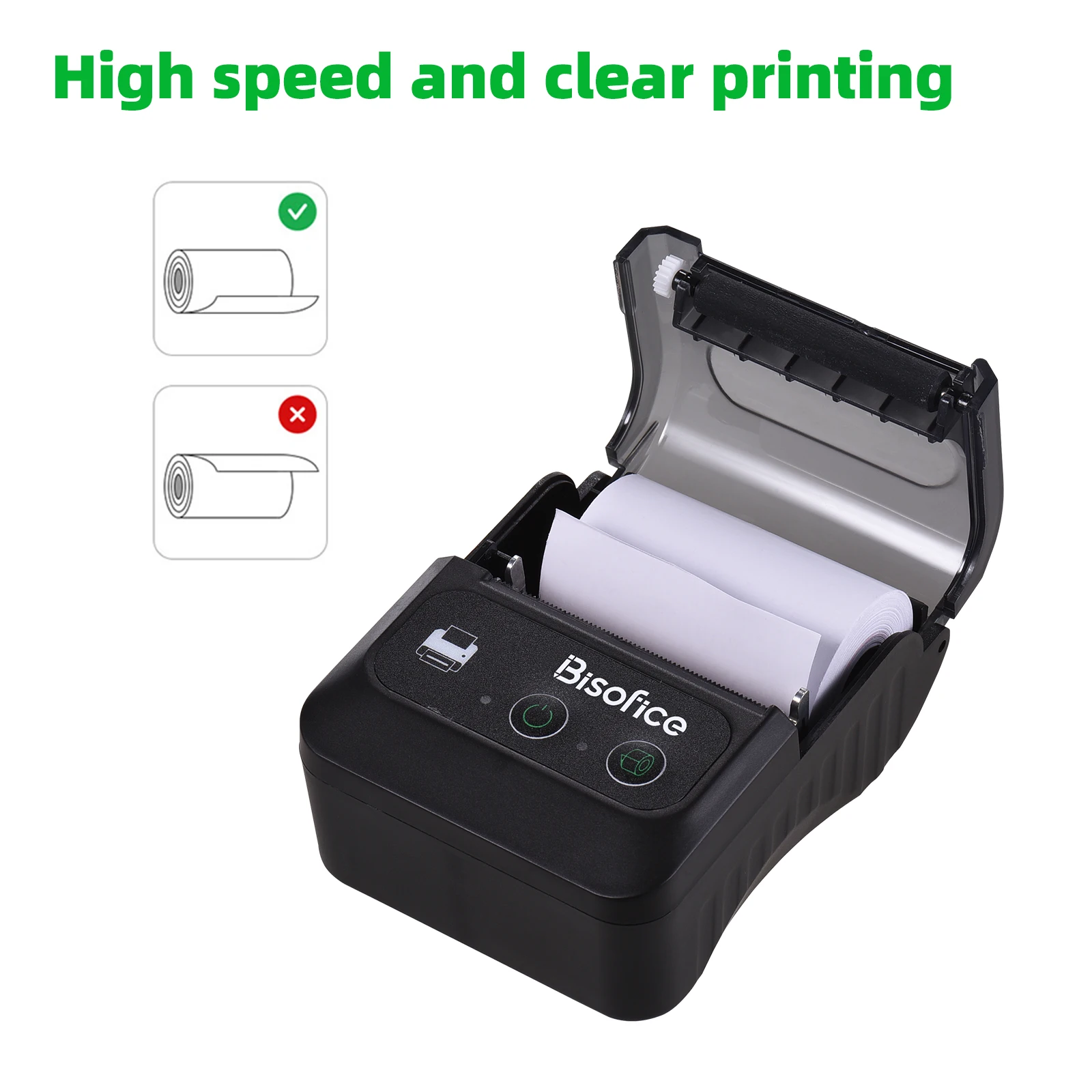 Portable Wireless BT 58mm 2 Inch Thermal Receipt Printer Mini USB Bill POS Mobile Printer Support ESC/POS Print Command