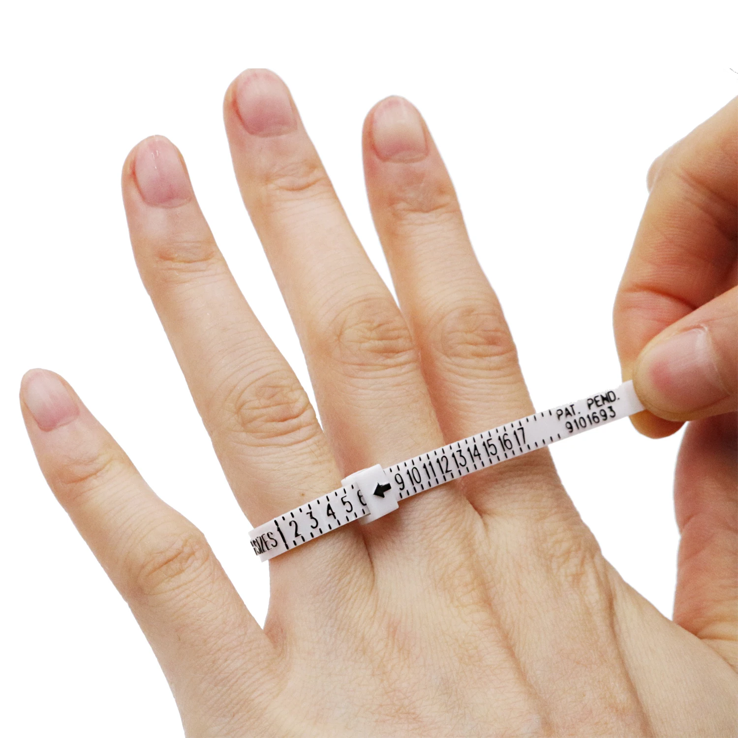 PHYHOO Plastic UK US EU JP HK Size Ring Size Measuring Tools Finger Gauge Ring Sizer Belt Measurement Tool Jewelry Accessories
