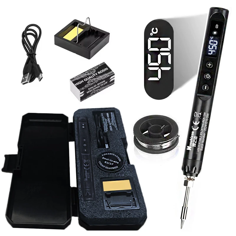 

Multifunctional digital display USB welding set, precise temperature control and more efficient, black
