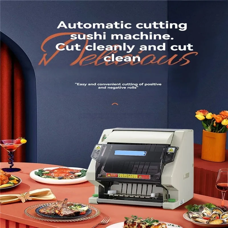 COMMERCIAL Electric Sushi Cutting Machine Automatic Sushi Rolling Cutter Slicer Professional Kitchen Food Processing Tool