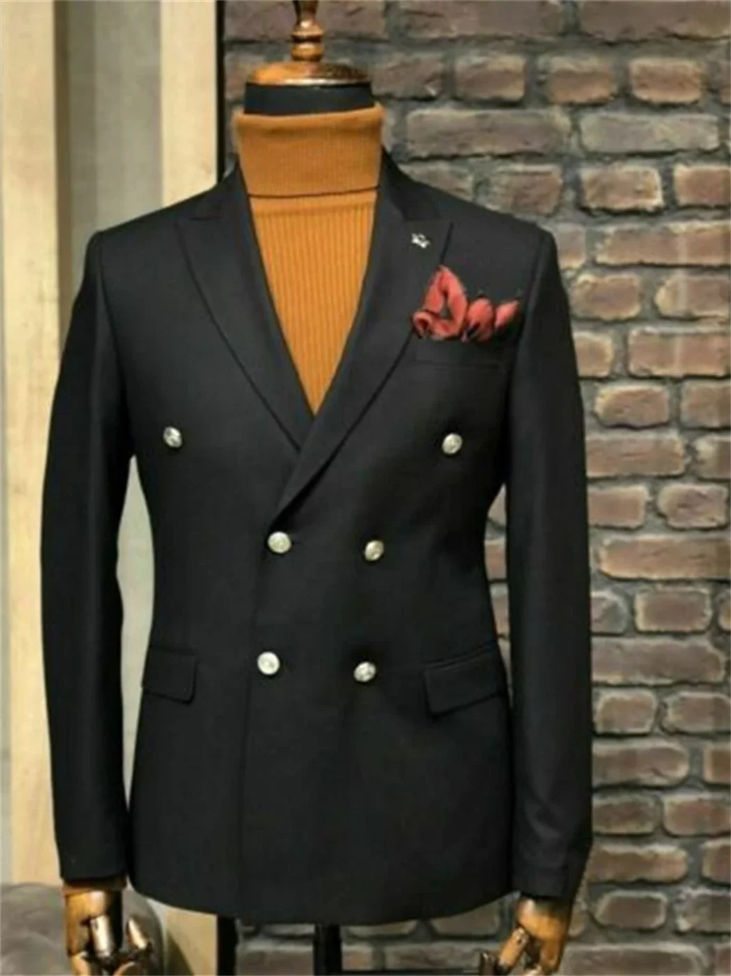 

Мужской классический двубортный Блейзер, элегантный пиджак с лацканами, черный или белый цвета, 1 шт.