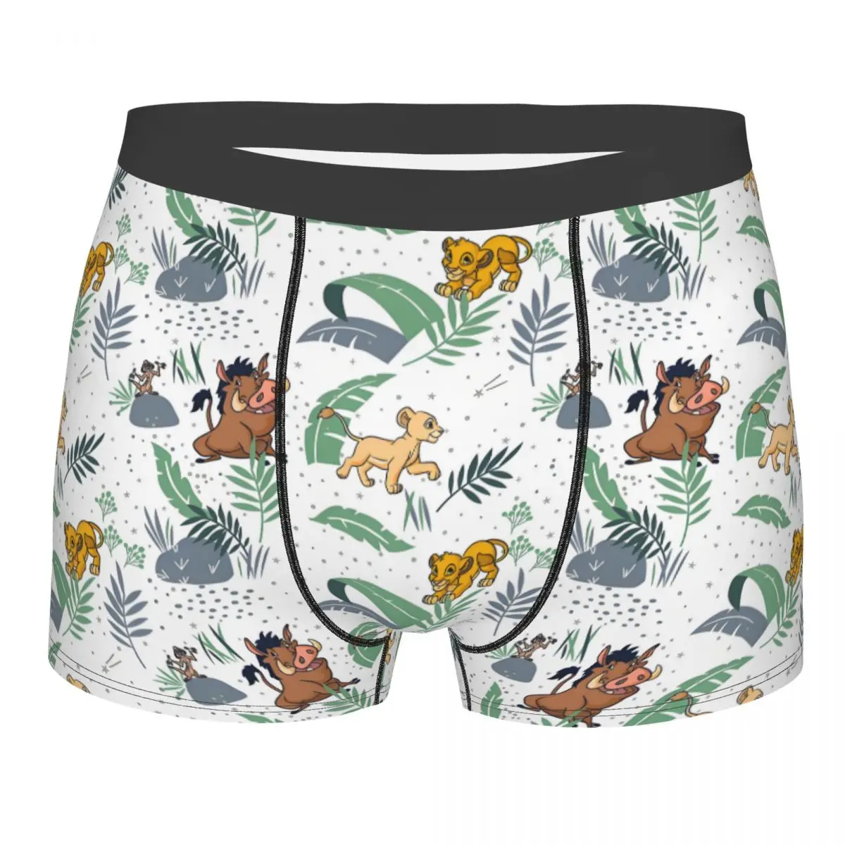 Novedad masculina personalizada, ropa interior de película del Rey León, calzoncillos Boxer Retro Hakuna Matata, pantalones cortos transpirables, bragas, calzoncillos