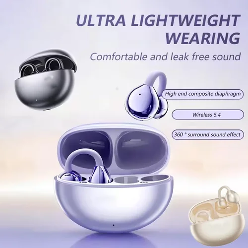 Auriculares originales con Clip de oreja abierta ENC TWS, inalámbricos por Bluetooth, ruido para Android iOS Touch con micrófono