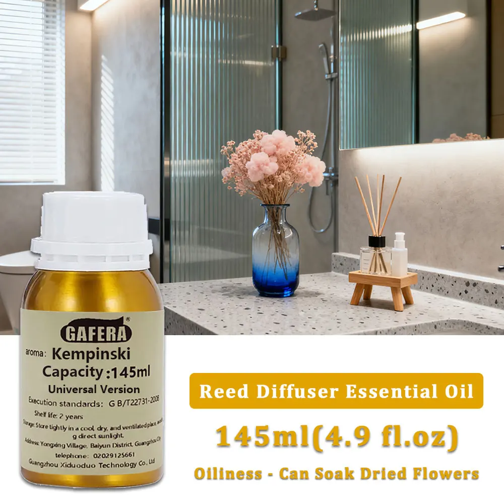 GAFERA 145ml (4.9 fl.oz) Kempinski Ritz-Carlton Cedar Essential Oil - For Reed Diffuser, Fireless Aromatherapy Supplement Liquid