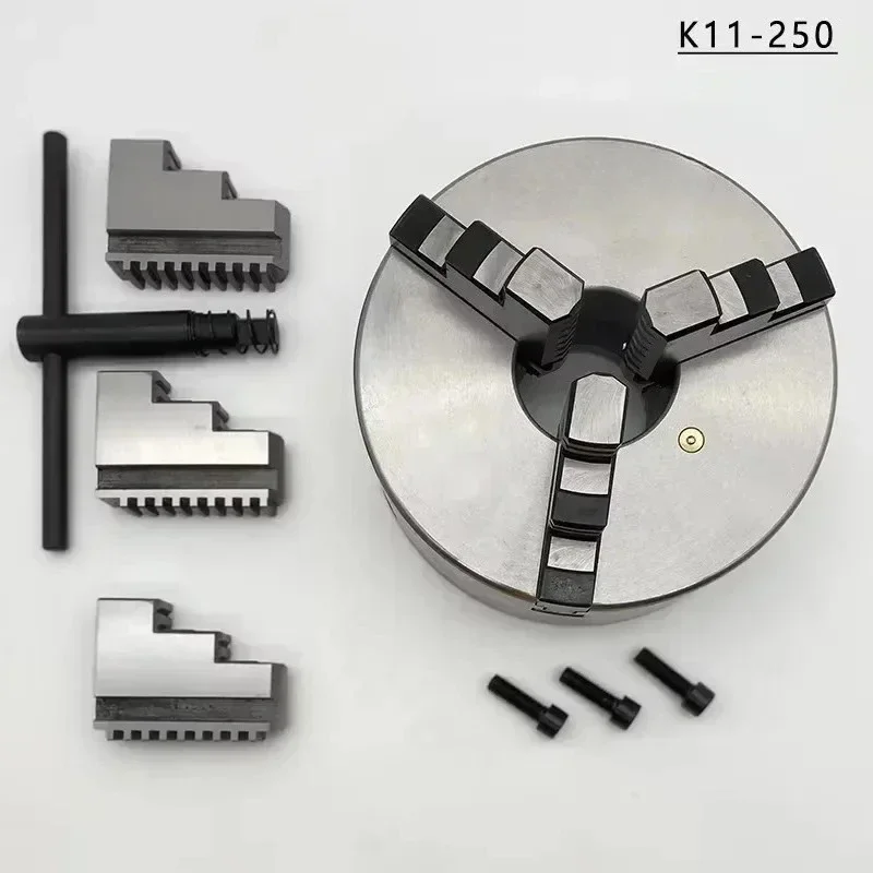Metal 250Mm Precision Three Jaw Self Centering K11-250 Desktop Lathe Manual  Chuck