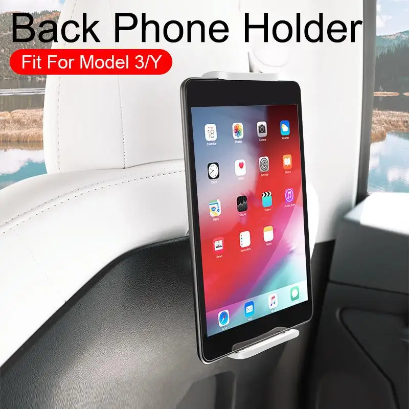 Car Back Seat iPad Mobile Phone Holder Tablet Smartphone Mount GPS Auto Clip For Tesla Model 3 Y 2021 2022 Car Products