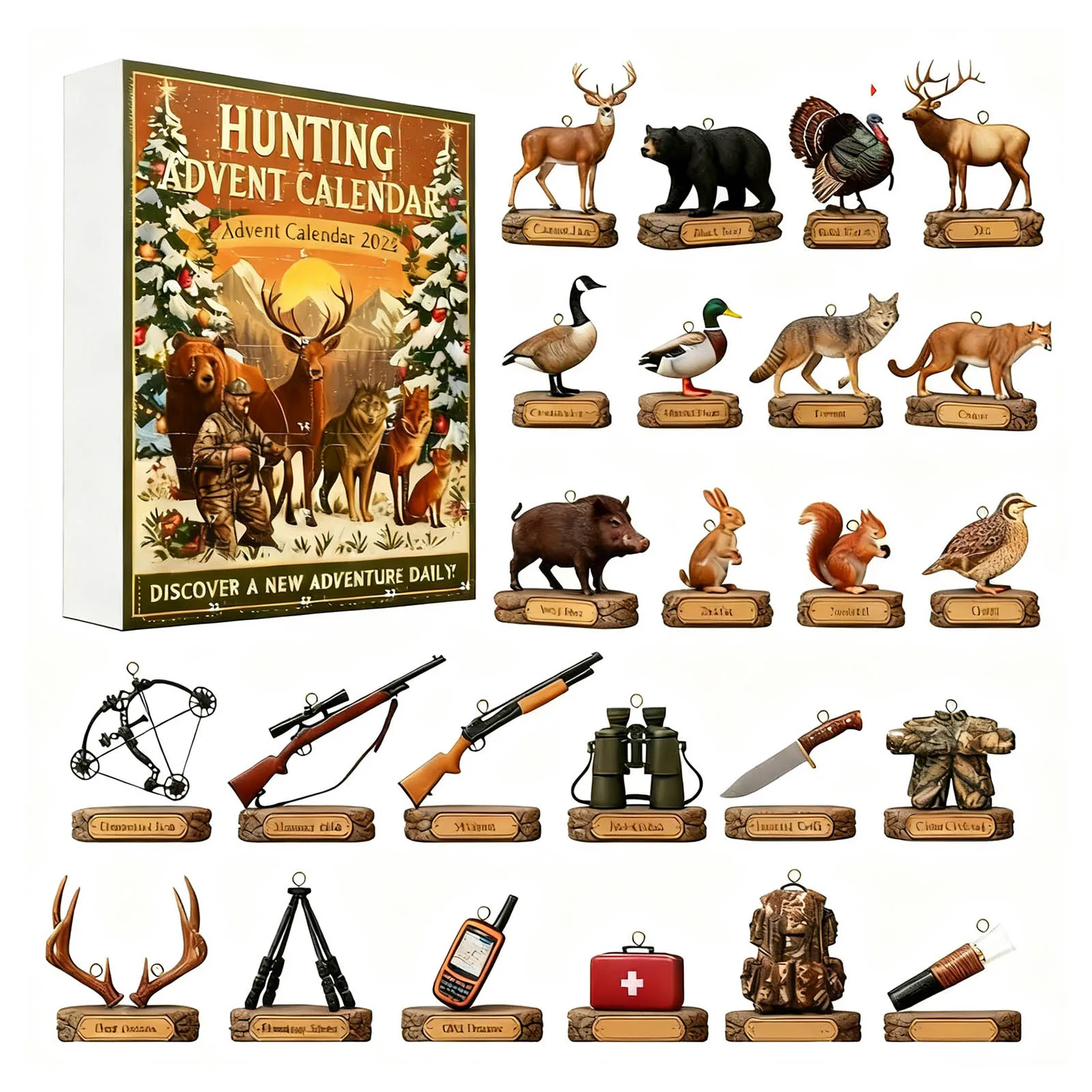 عيد الميلاد العد التنازلي دبوس تقويم القدوم تشريح عيد الميلاد العد التنازلي قلادة تحتوي على 24 رمل محمول متوافق مع الآلة #1