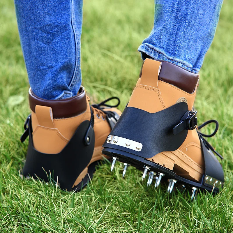 Outdoor Portable Garden Grass Nail Shoes Epoxy Floor Paint Nail Shoes Cement Self Leveling Tools Lawn Loosening Shoes