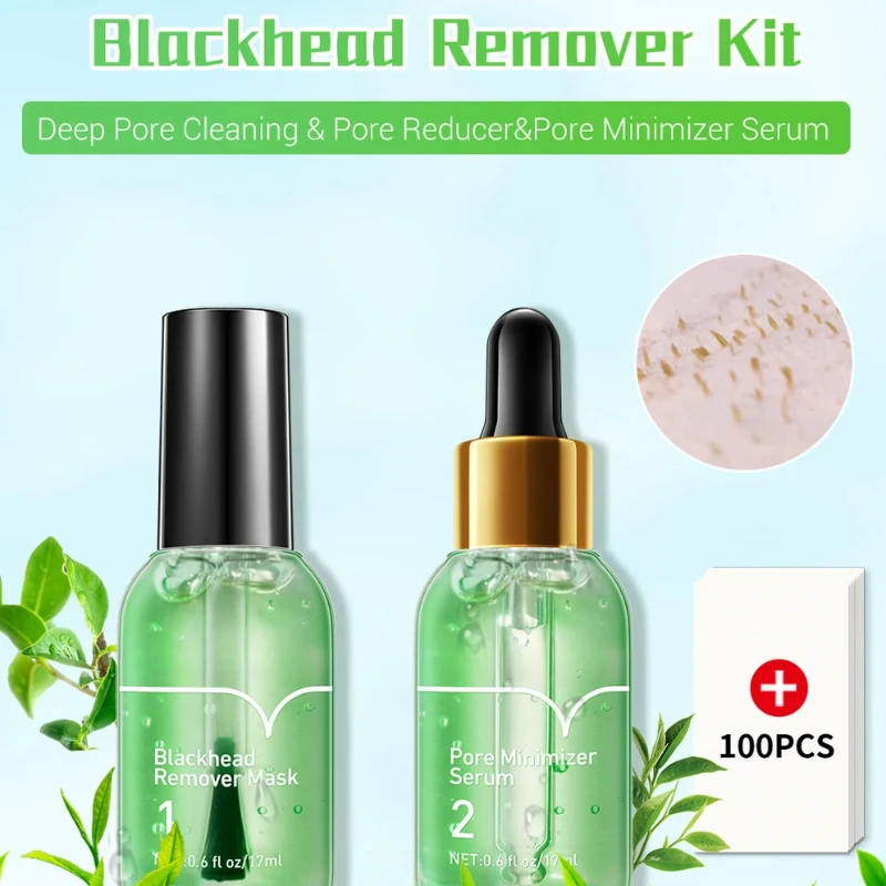 17ml Beauty Skin Care Blackhead Remover Mask Serum Deep Cleaning Shrink Pores Purifying Acne Treatment Essence Smooth