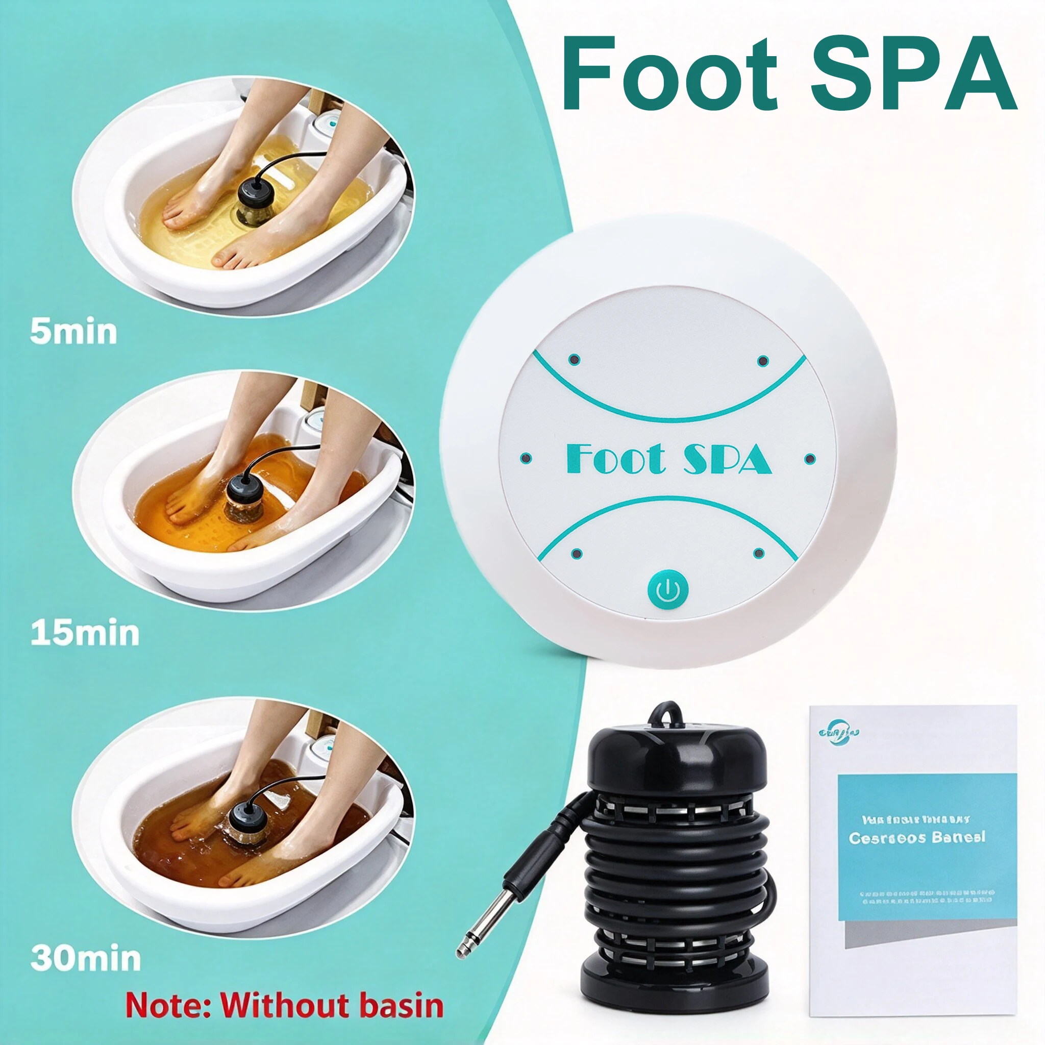 Foot Detox Ionic Spa Machine Footbath Spa Detoxification Massager Mini Foot Bath Without Basin Therapy Arrays Aqua Massage Tools