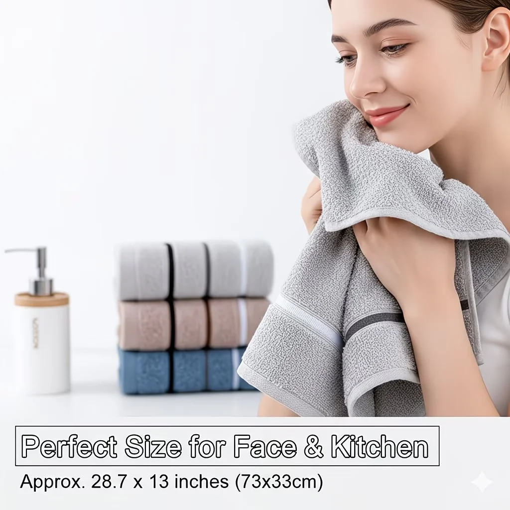 1 Pack of Premium Soft Absorbent Towels - Suitable for Home Use Bath Towels and Face Towels in a Variety of Colors NEW 6